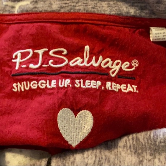 PJ Salvage Wine Glass Print Flannel Pajamas - Picture 6 of 10